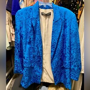 Zara Oversized Vibrant Blue Blazer